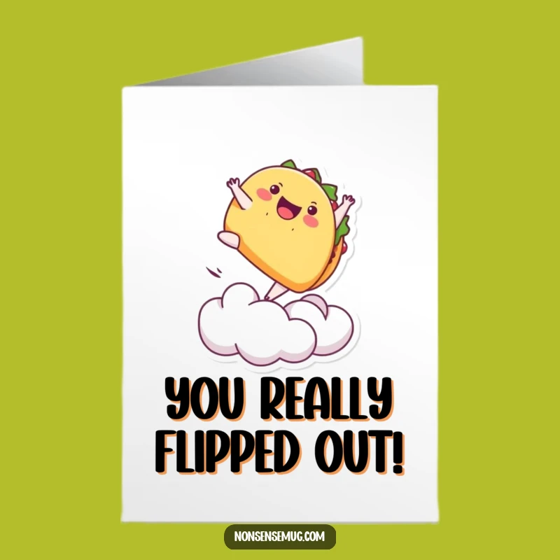 Free Printable Taco Congrats Card: Funny Flipping Food for Wins Download