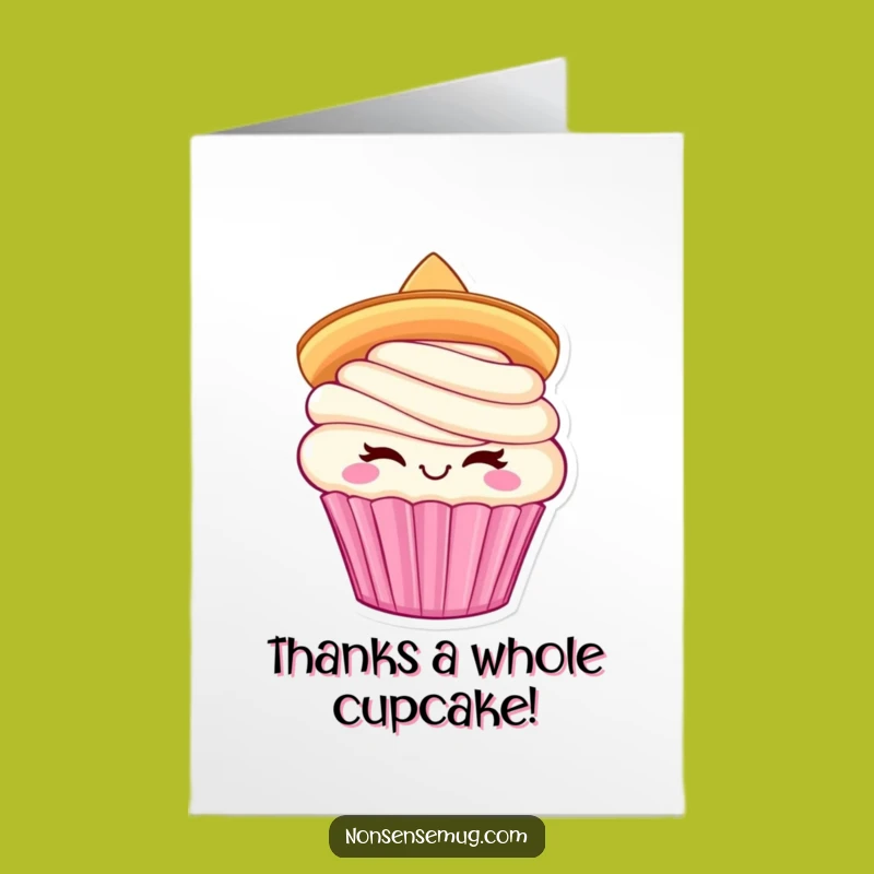Free Printable Cupcake Fiesta Thank You Card: Fun Downloadable Gift for Any Reason