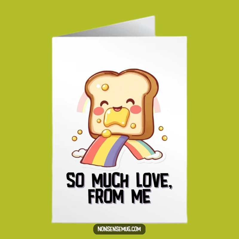 Free Printable Thank You Card: Toast Slides Rainbow - Funny & Sweet Downloadable Gift!