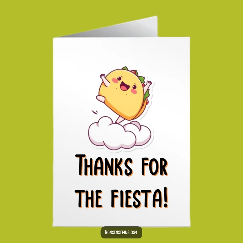 Free Printable Taco Thank You Card: Funny Flipping Food for Gratitude Download