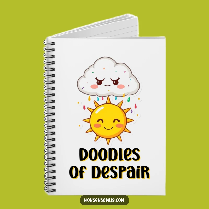 Funny Grumpy Cloud Sprinkle Notebook - Quirky Cartoon Journal for Ideas