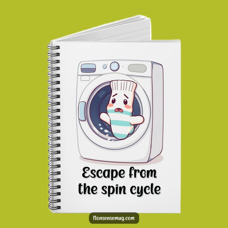 Funny Sock Escape Notebook: Confused Journal for Laundry Day Thoughts, Handy Funny Gift