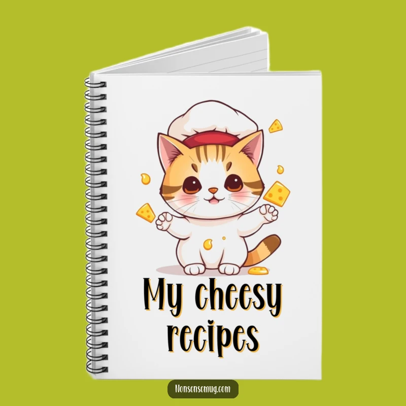 Funny Cat Chef Notebook: Jot Down Recipes with Cheesy Chaos
