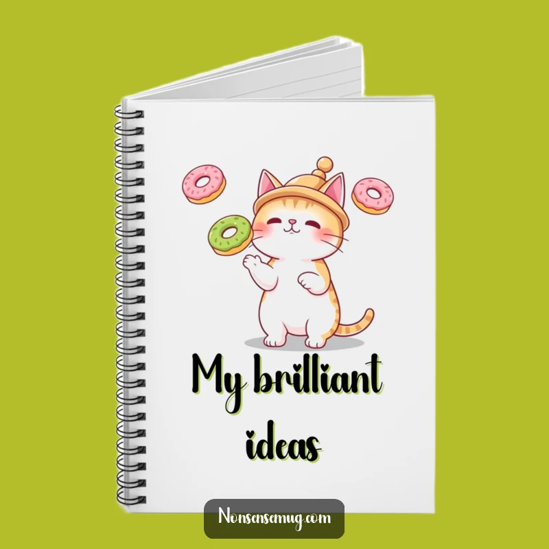 Funny Cat Juggling Donuts Notebook - Jot Down Your Talents