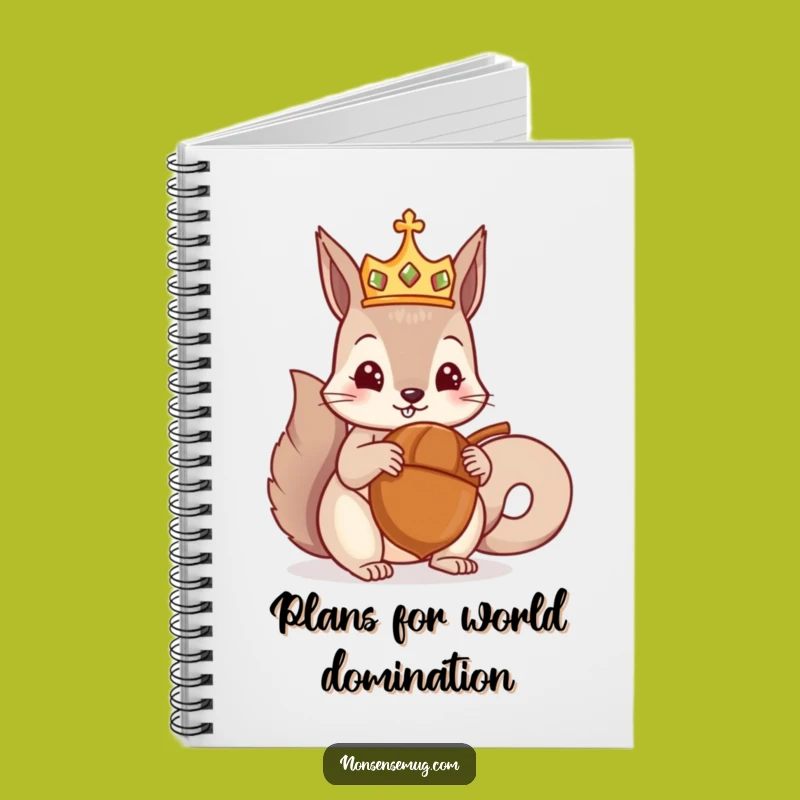 Funny Crowned Squirrel Notebook: Jot Down Royal Plans with Nutty Flair