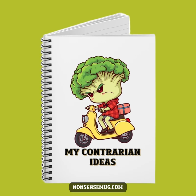 Funny Grumpy Broccoli Journal - Jot Down Your Sass