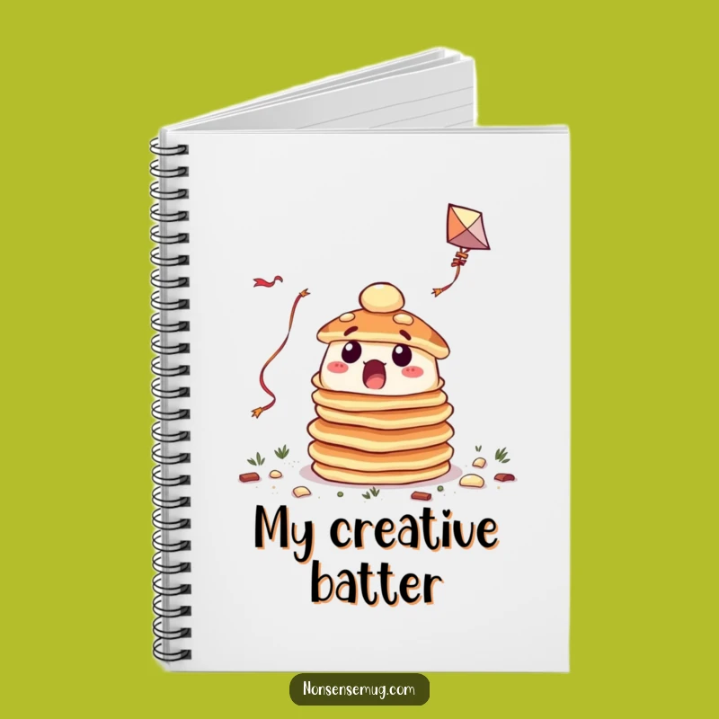 Funny Pancake Kite Flying Notebook: Jot Down Silly Ideas and Notes