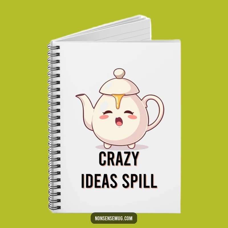 Funny Teapot Self-Pour Notebook: Aggressive Pouring Action, Journal Humor Gift