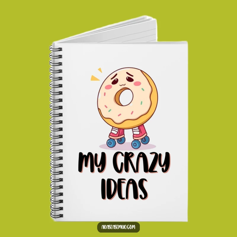 Funny Donut Roller Skate Notebook: Jot Down Sweetly Confused Ideas