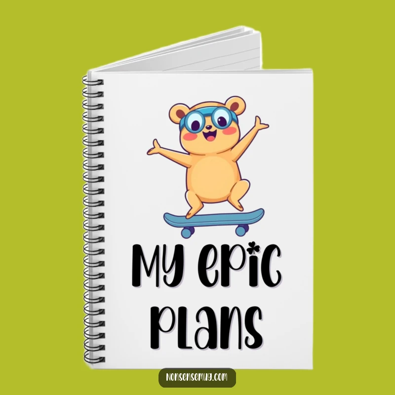 Funny Hot Dog Yoga Skateboard Notebook: Jot Down Laughs and Ideas