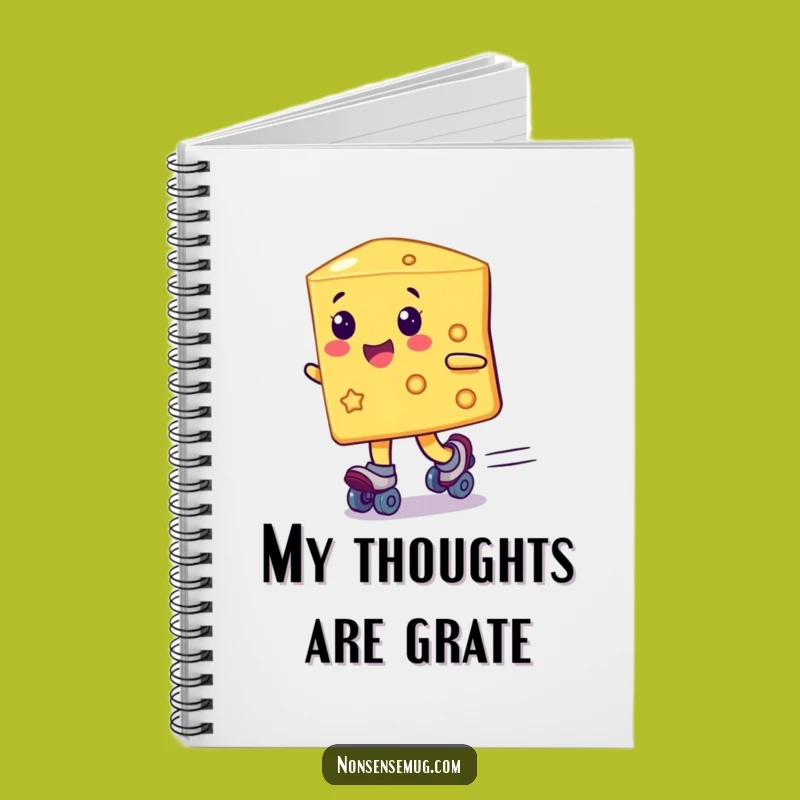 Funny Cheese Roller Skates Notebook: Jot Down Ideas with Cheesy Humor!