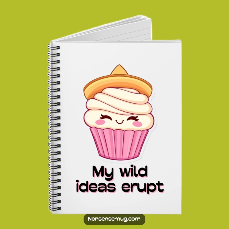 Funny Cupcake Sombrero Notebook: Journal Your Fiesta Ideas with Sweet Flair