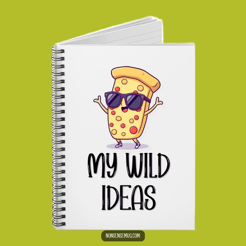 Funny Pizza Notebook: Dancing Pizza Slice with Sunglasses, Jot Your Fun Ideas
