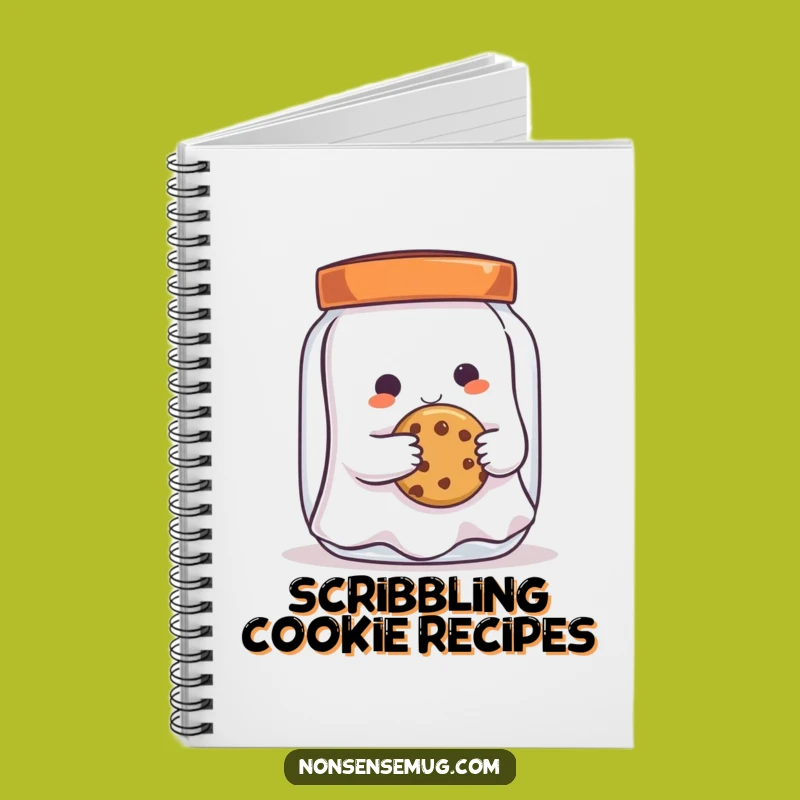 Funny Ghost Cookie Thief Notebook - Journal Your Sweetest Thoughts