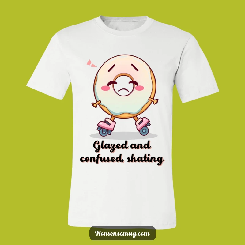 Funny Confused Donut Skating T-Shirt: Be Silly Gift