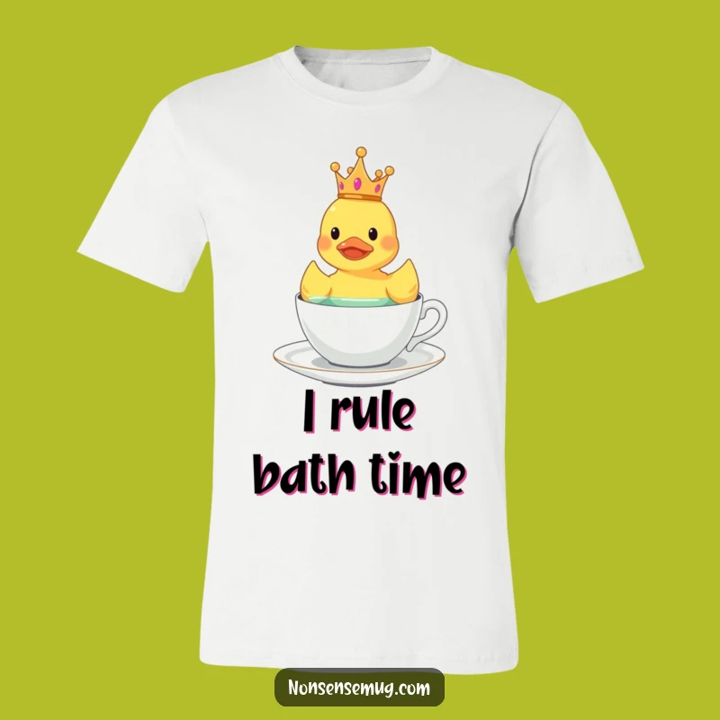 Funny Royal Duck T-Shirt: Crowned Teacup Floater, Quirky Gift