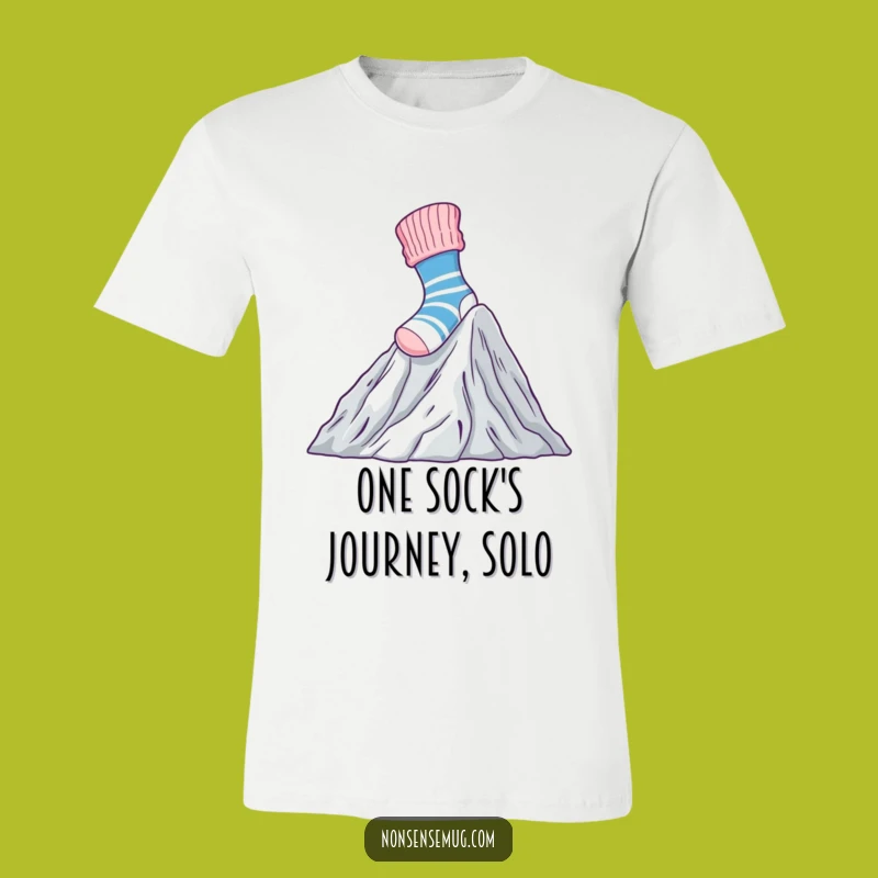Funny Sock Climbing Laundry T-Shirt: Conquer Laundry Day Gift