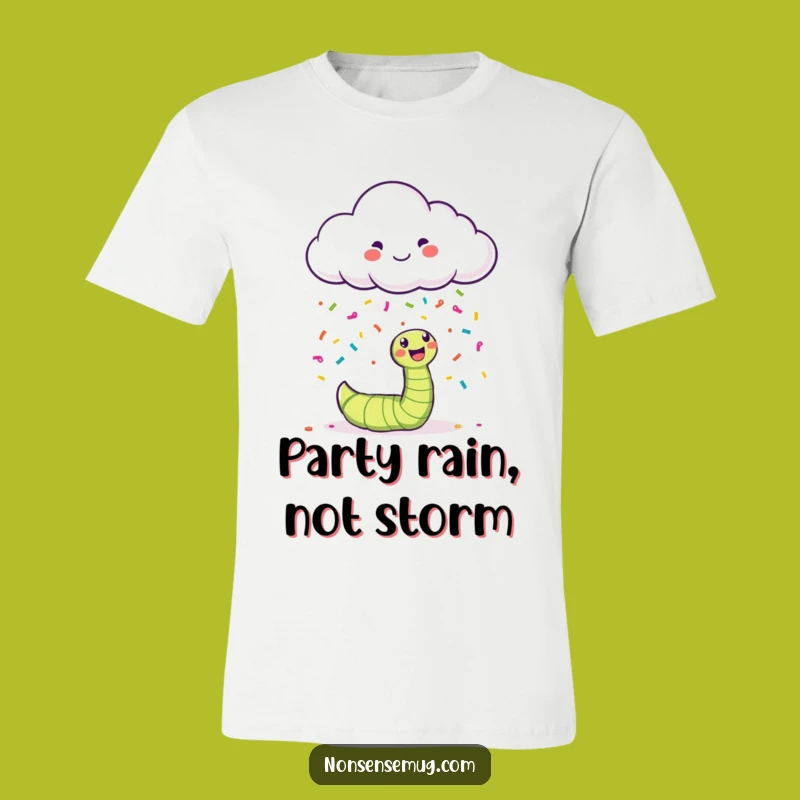 Funny Cloud Confetti T-Shirt - Whimsical Gift for Joyful Souls