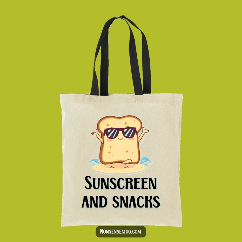 Funny Yoga Toast Tote Bag: Beach Zen Carryall, Gift